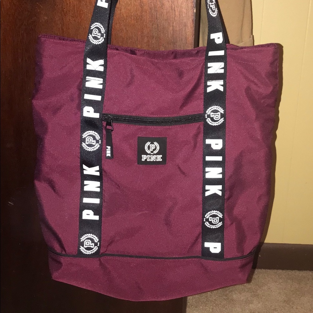 Burgundy Victoria Secret Pink Tote